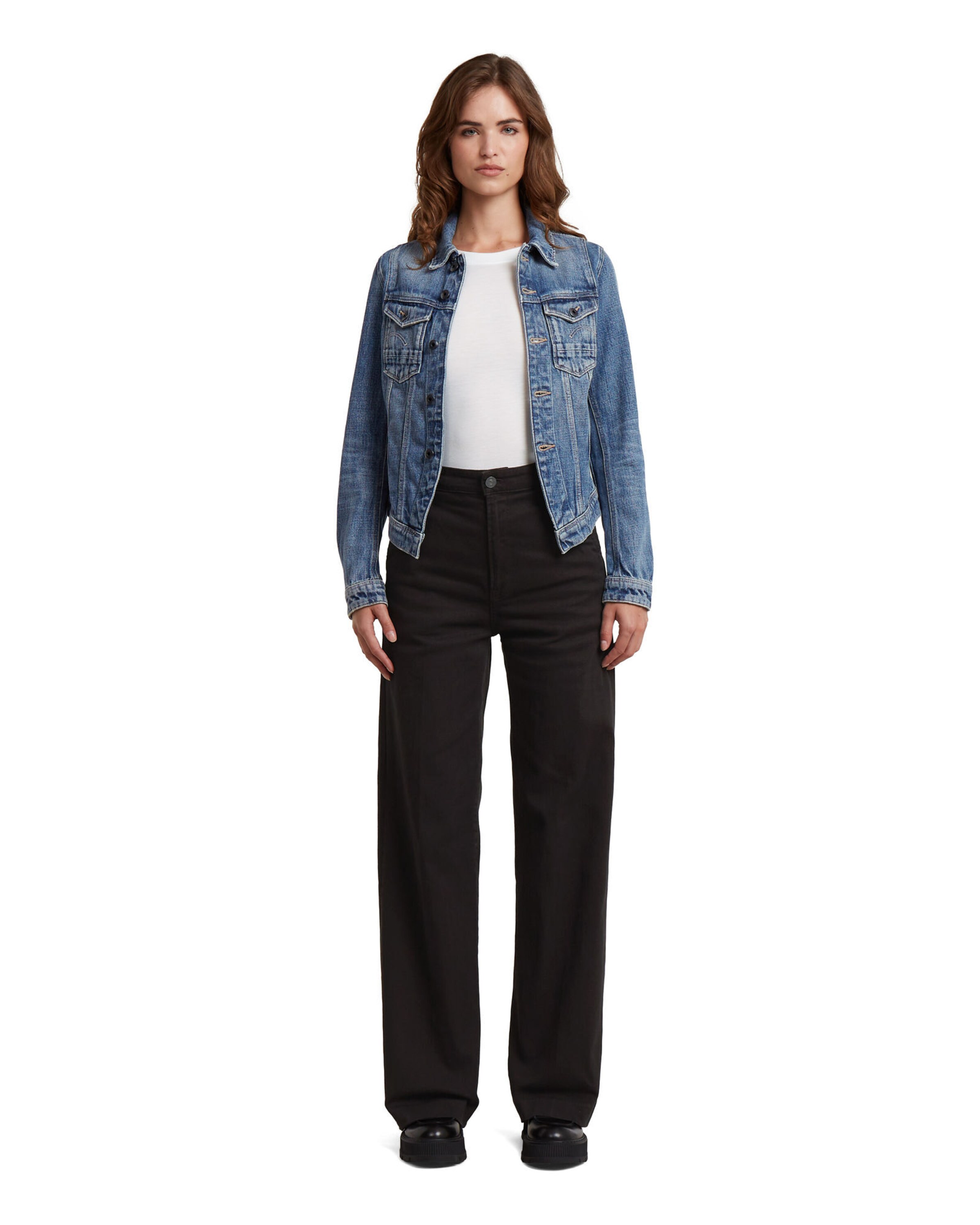 G-STAR Wide leg Pantalon 'Deck 2.0' in Zwart