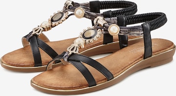 LASCANA Sandalen met riem in Zwart