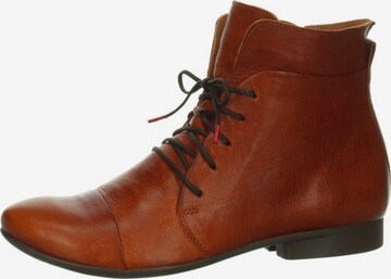 THINK! Lace-Up Ankle Boots in Brown: front