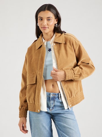 TOPSHOP Övergångsjacka i beige: framsida