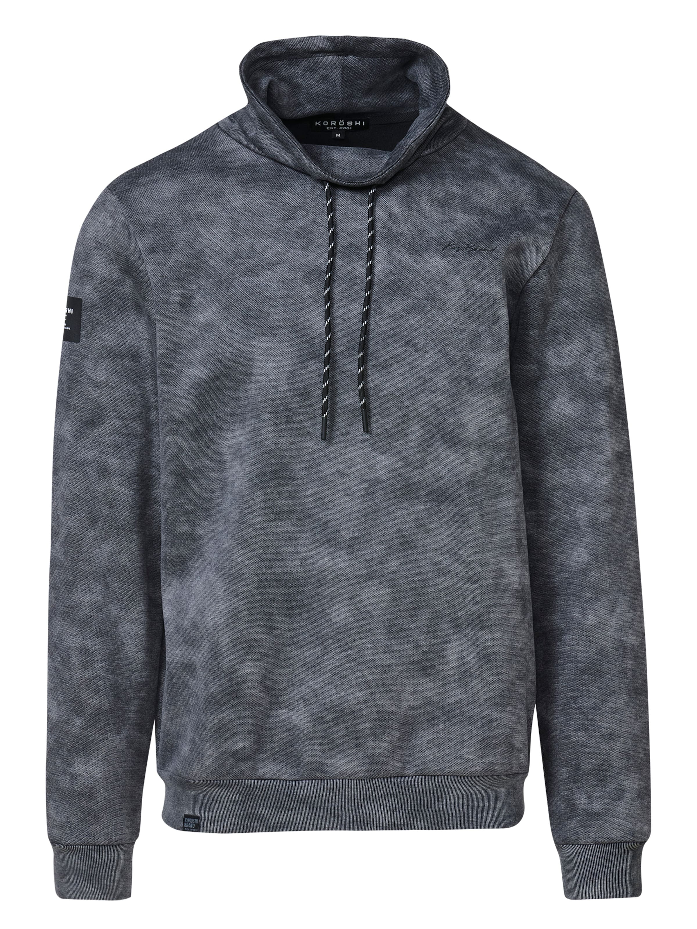 KOROSHI Μπλούζα φούτερ σε γκρι: μπροστά