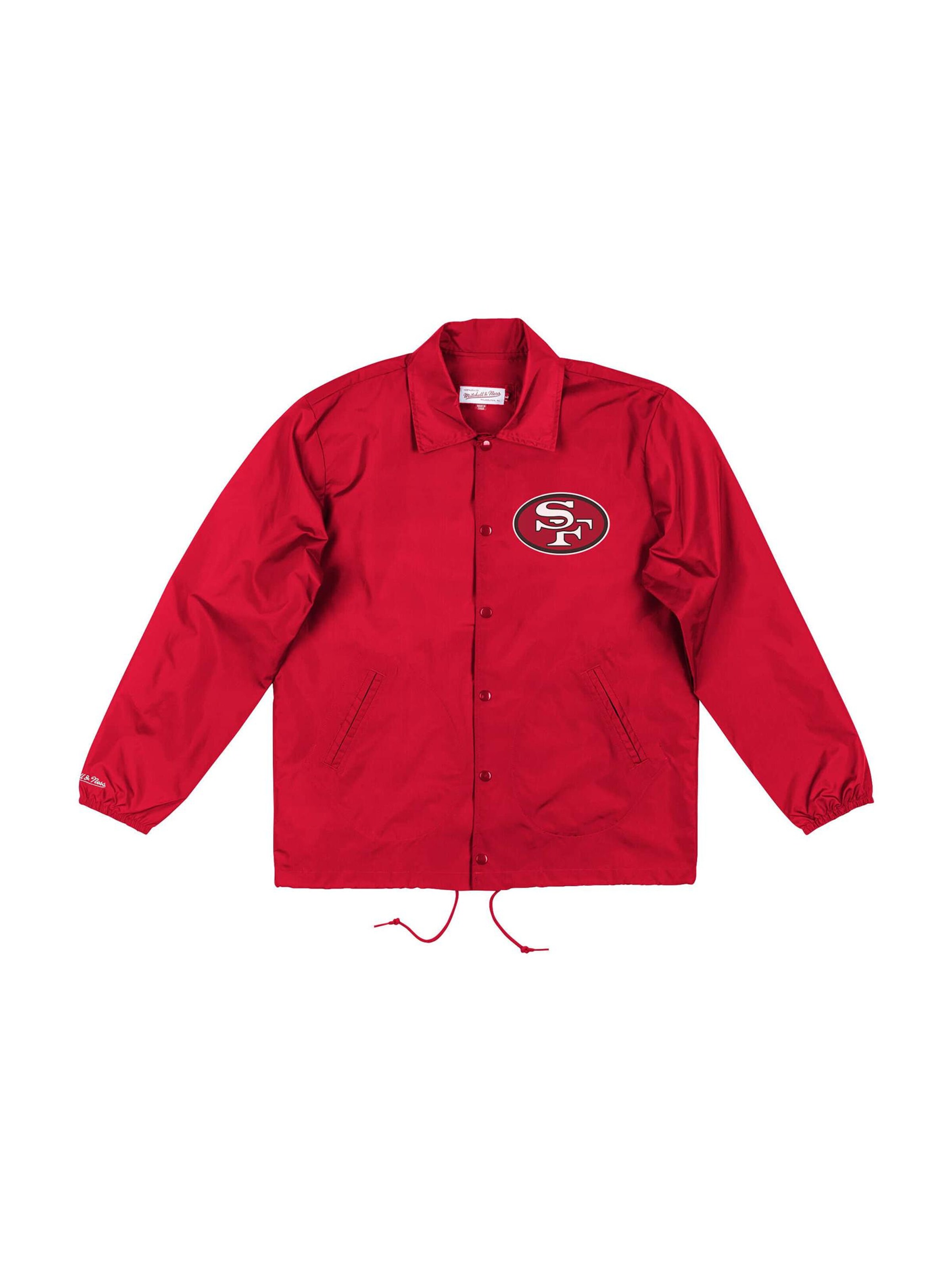 Mitchell & Ness Übergangsjacke 'San Francisco 49ers' in Rot: Vorderseite