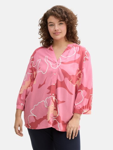 Tom Tailor Women + Blouse in Roze: voorkant