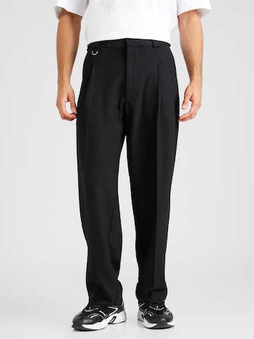 Loosefit Pantaloni con piega frontale 'Lance' di Won Hundred in nero: frontale