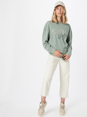 Missguided Sweatshirt 'Playboy' in Green