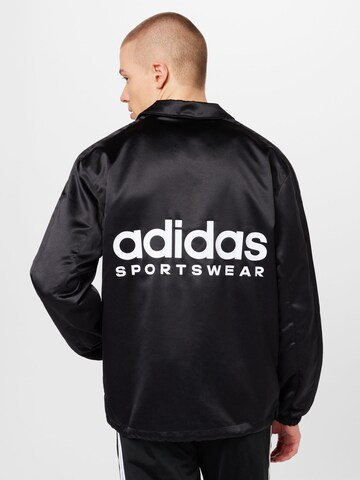 ADIDAS SPORTSWEAR Sportjas 'Satin es' in Zwart