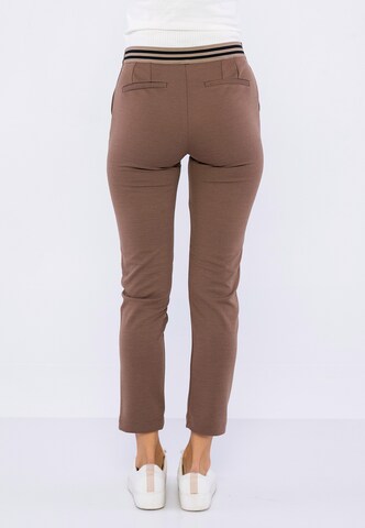 Coupe slim Pantalon 'Romea' Giorgio di Mare en marron