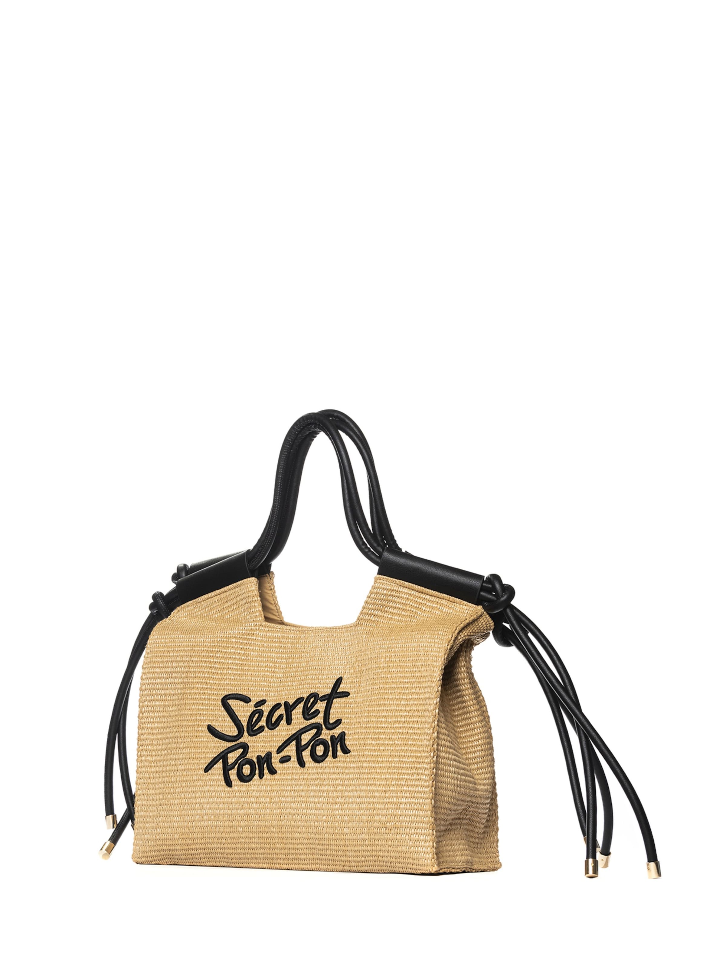 Secret Pon Pon Handbag 'Nimue Lux' in Beige: front