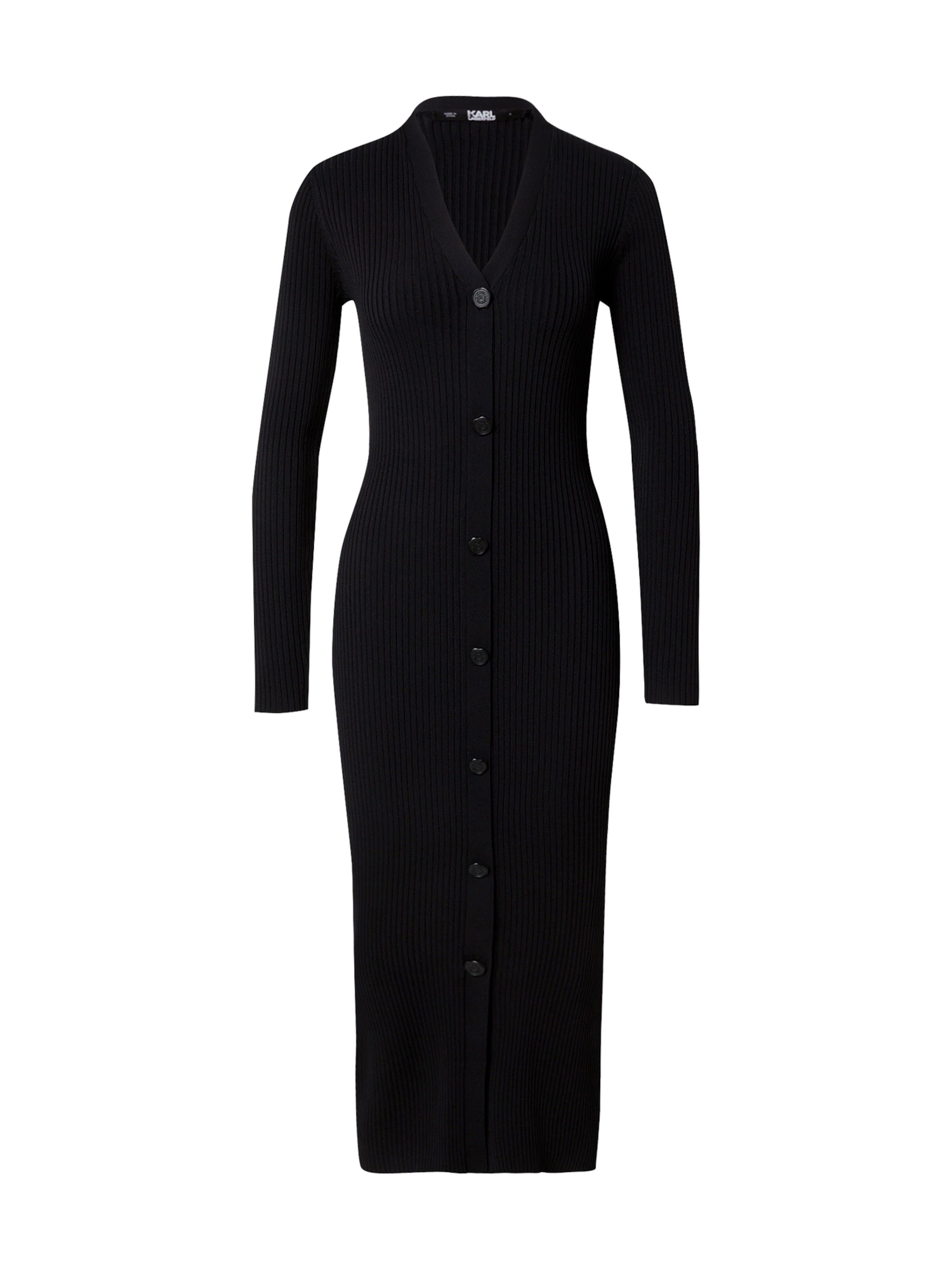 Rochie tricotat de la Karl Lagerfeld pe negru: față