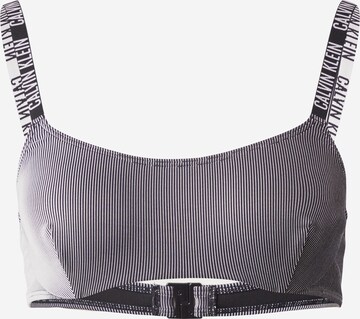 melns Calvin Klein Swimwear Bezvīļu Bikini augšdaļa: no priekšpuses