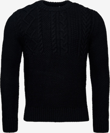 Superdry Sweater in Black: front