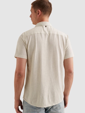 PME Legend Regular Fit Skjorte 'Shirt with allover print and short sleeves' i hvid