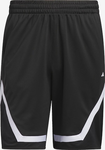 ADIDAS PERFORMANCE Loose fit Workout Pants in Black: front