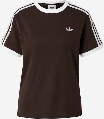 XS dydžio Marškinėliai iš ADIDAS ORIGINALS, spalva – tamsiai ruda / balta, Prekių apžvalga