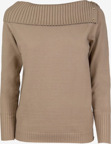 Influencer Pullover in Beige: predná strana