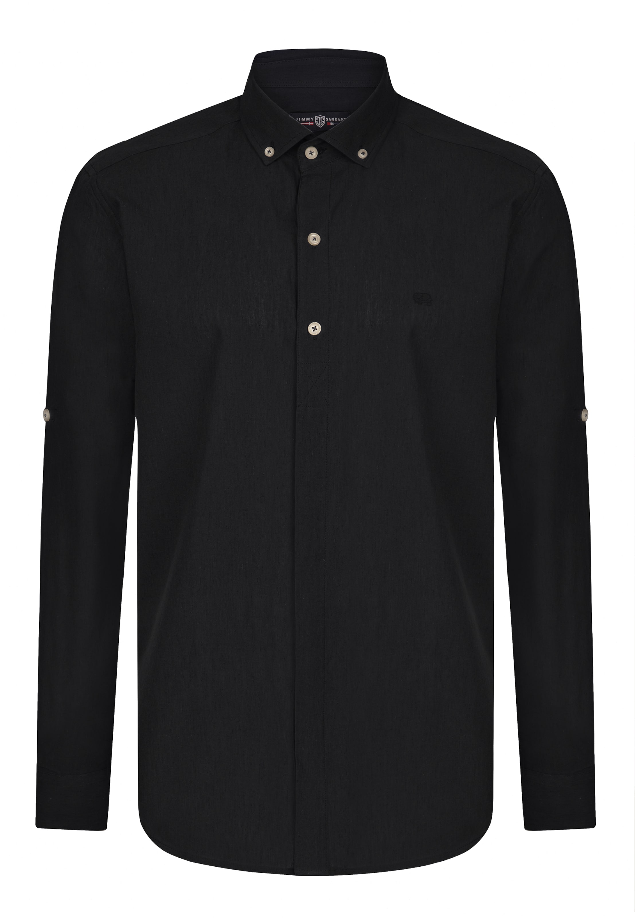 Jimmy Sanders - Ajuste regular Camisa en negro: frente