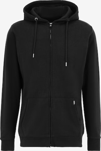 Oldskull Sweatjacke 'Plain Basic' in Schwarz: Vorderseite