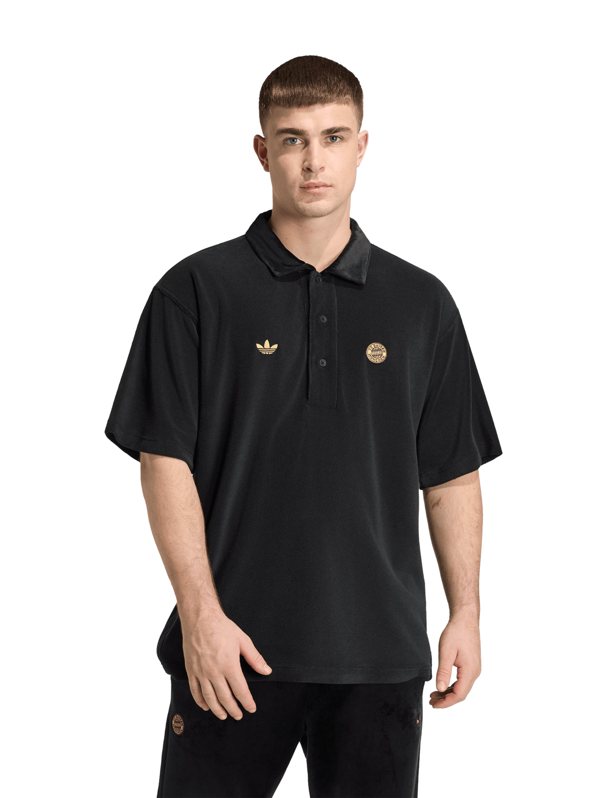 T-Shirt 'FC Bayern München' ADIDAS ORIGINALS en noir : devant