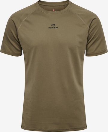 T-Shirt fonctionnel Newline en marron : devant