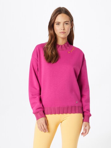 Key Largo Sweatshirt 'GRATEFUL' in Pink: front