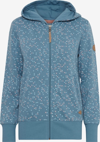 Oxmo Zip-Up Hoodie 'Oxbeatrice' in Blue: front