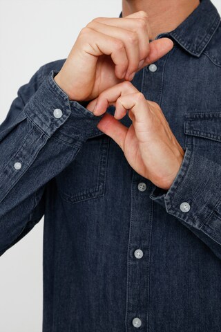 BLEND Regular fit Button Up Shirt 'BHNANTES' in Blue