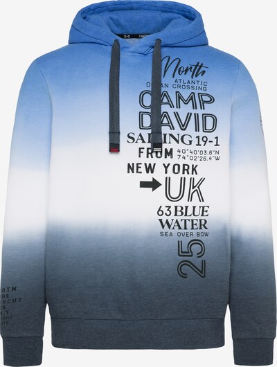 CAMP DAVID Sweat-shirt en bleu / bleu nuit / blanc, Vue avec produit