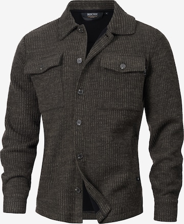 INDICODE JEANS Comfort fit Overhemd 'Wheel' in Bruin: voorkant