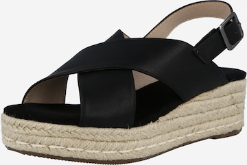 ABOUT YOU - Sandalias con hebilla 'Mona' en negro: frente