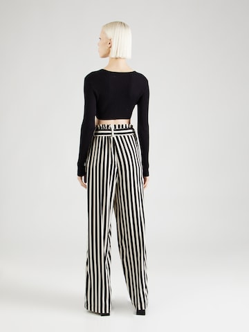 Lollys Laundry Wide leg Broek 'Vicky' in Zwart