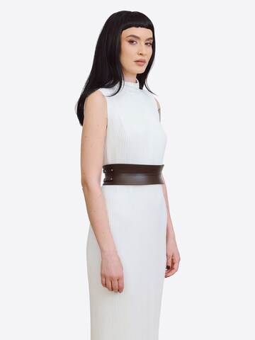Haute Cuir - Cinturón 'Slim Sablier Corset Belt' en marrón