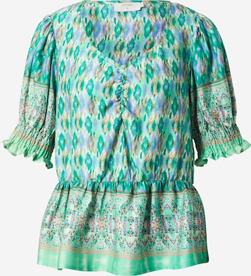 Cream Blouse 'Willow' in Green: front