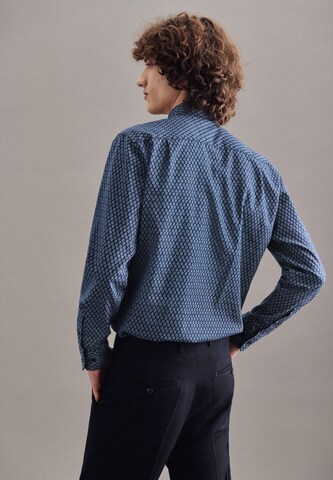SEIDENSTICKER Regular fit Button Up Shirt 'Schwarze Rose' in Blue