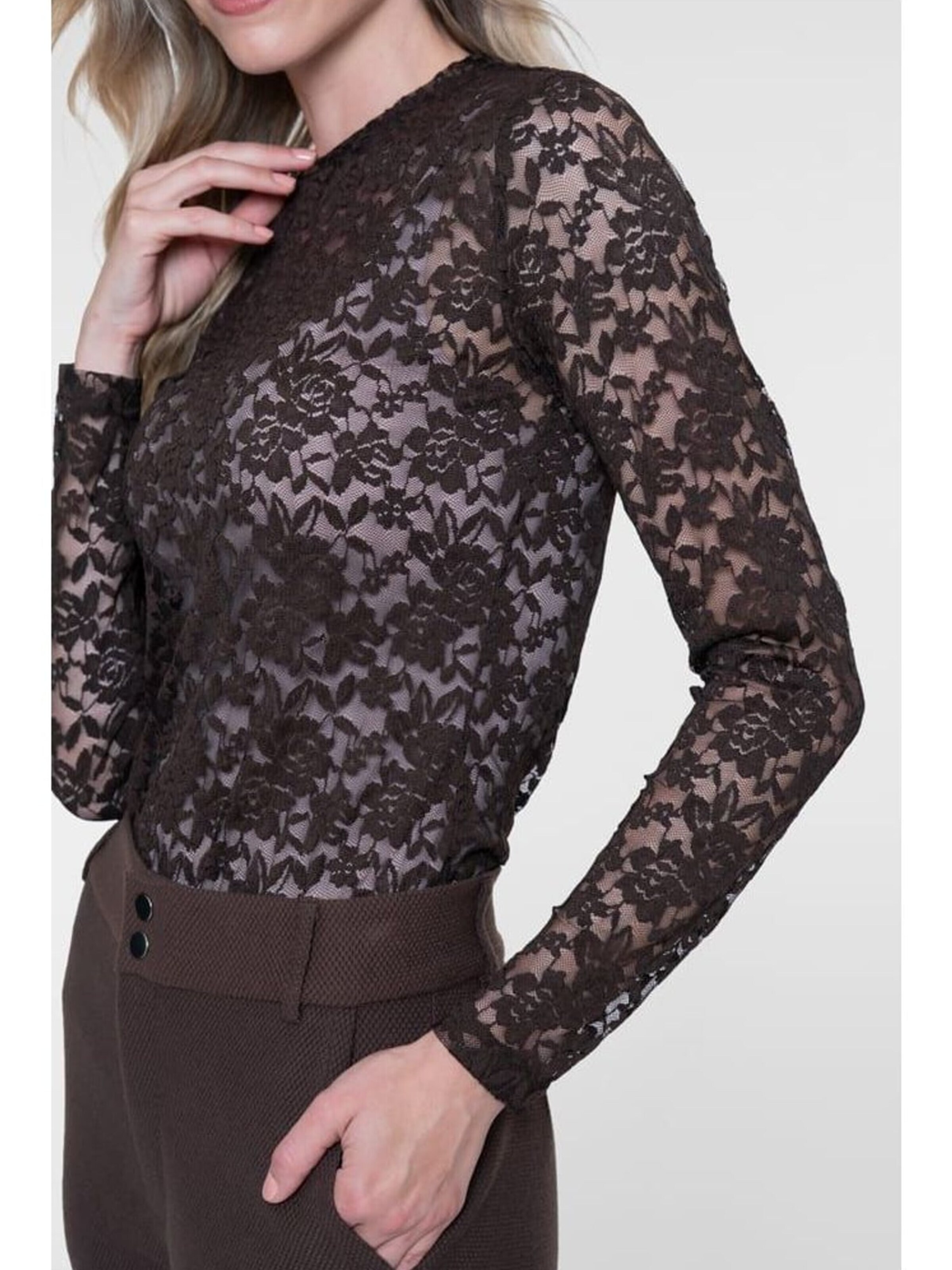 Geisha Top in Bruin