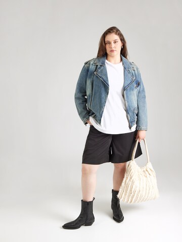 PIECES Curve Shirt 'PCJINDLE' in White