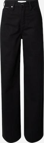 Wide leg Jeans di Calvin Klein in nero: frontale