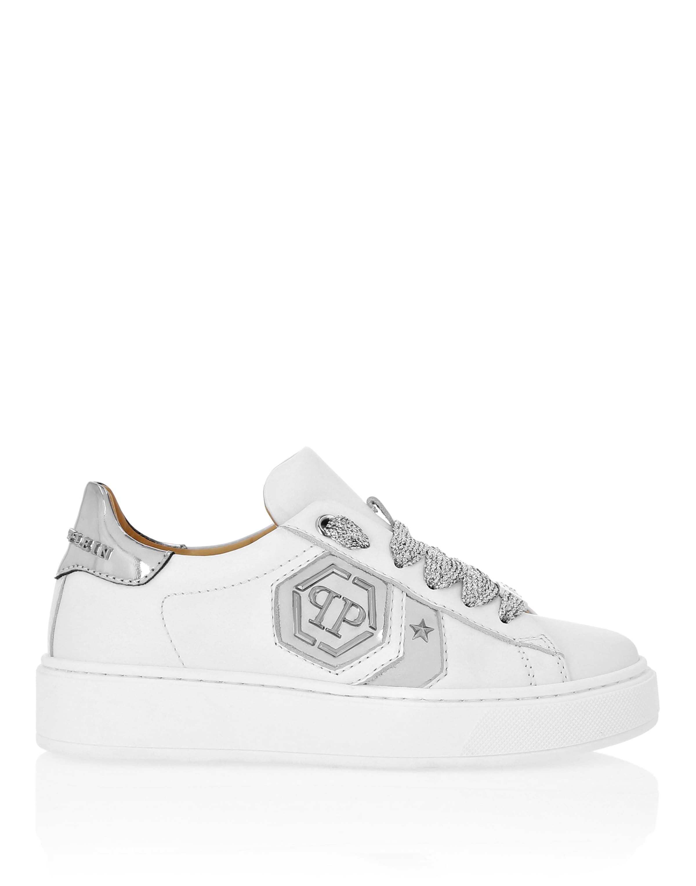Philipp Plein - Sapatilhas 'Hexagon' em branco