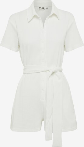 Calli Jumpsuit 'WEEKEND' in White: front