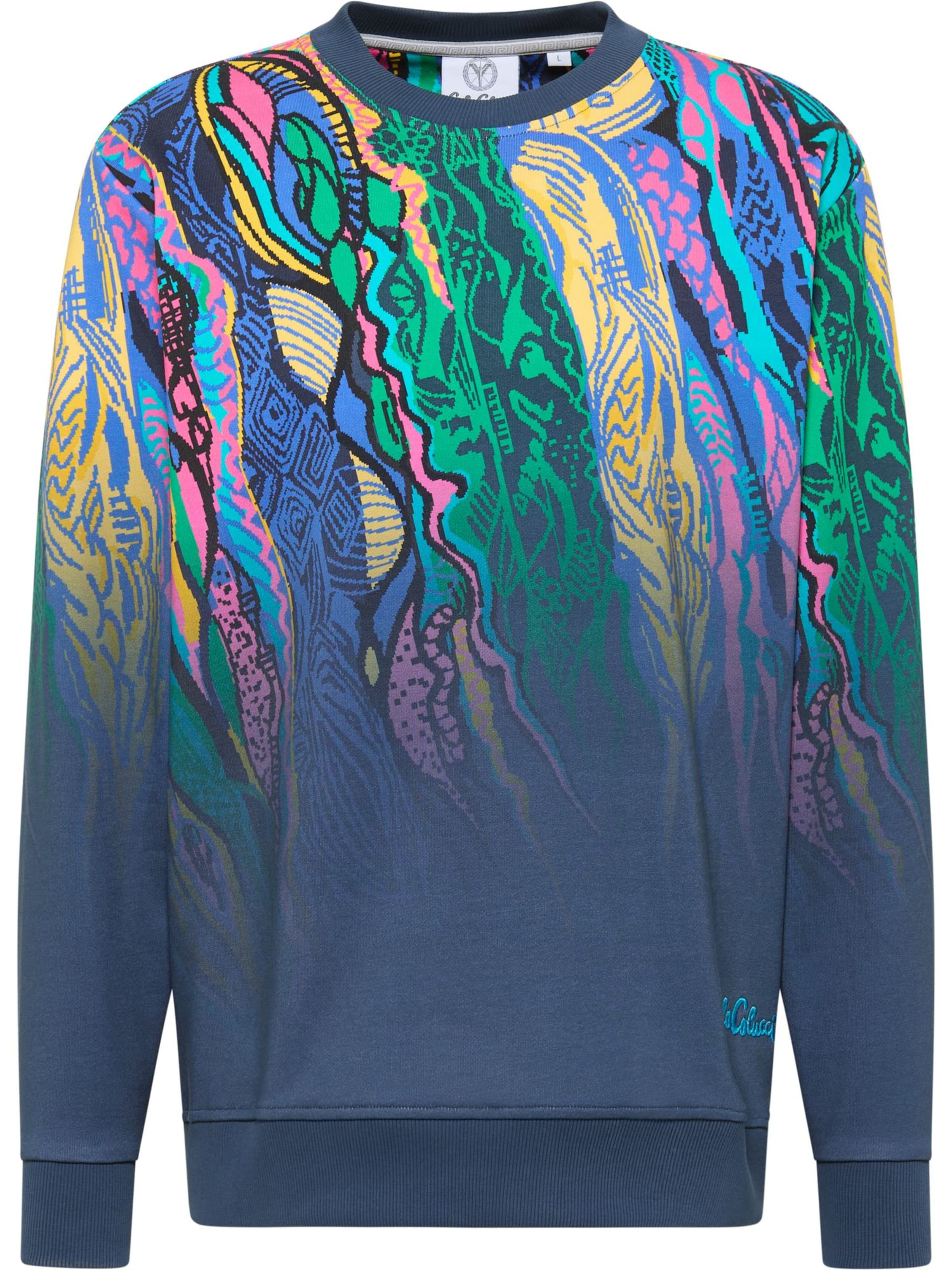 Sweat-shirt ' Di Spigno ' Carlo Colucci en bleu : devant