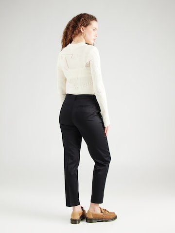 Sisley Slim fit Trousers with creases in Black