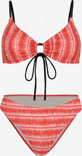 C&City Bikini in rot / orangerot / schwarz / weiß, Produktansicht