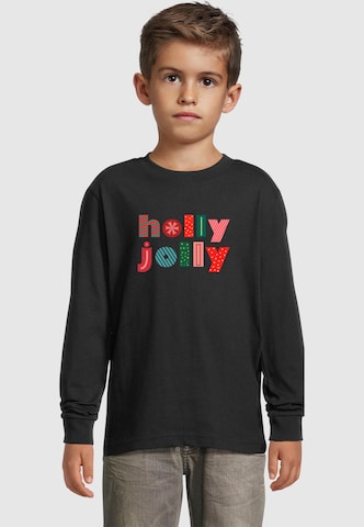 T-Shirt 'Christmas Holly Jolly Mood' Merchcode en noir : devant