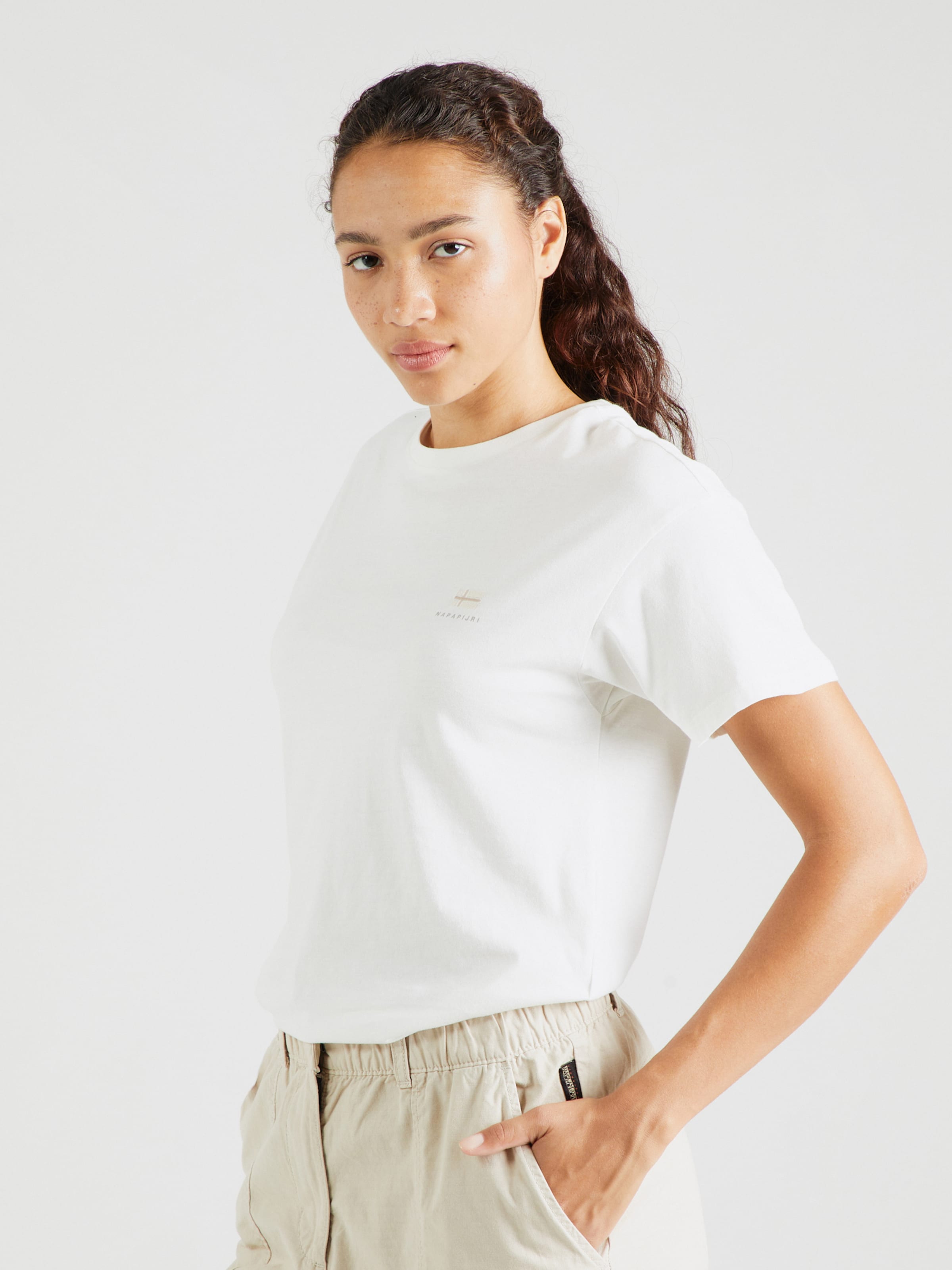 送料込★NAPAPIJRI★ S-Nina 半袖Tシャツ NAPAPIJRI Shirt 'NINA' in White | ABOUT YOU