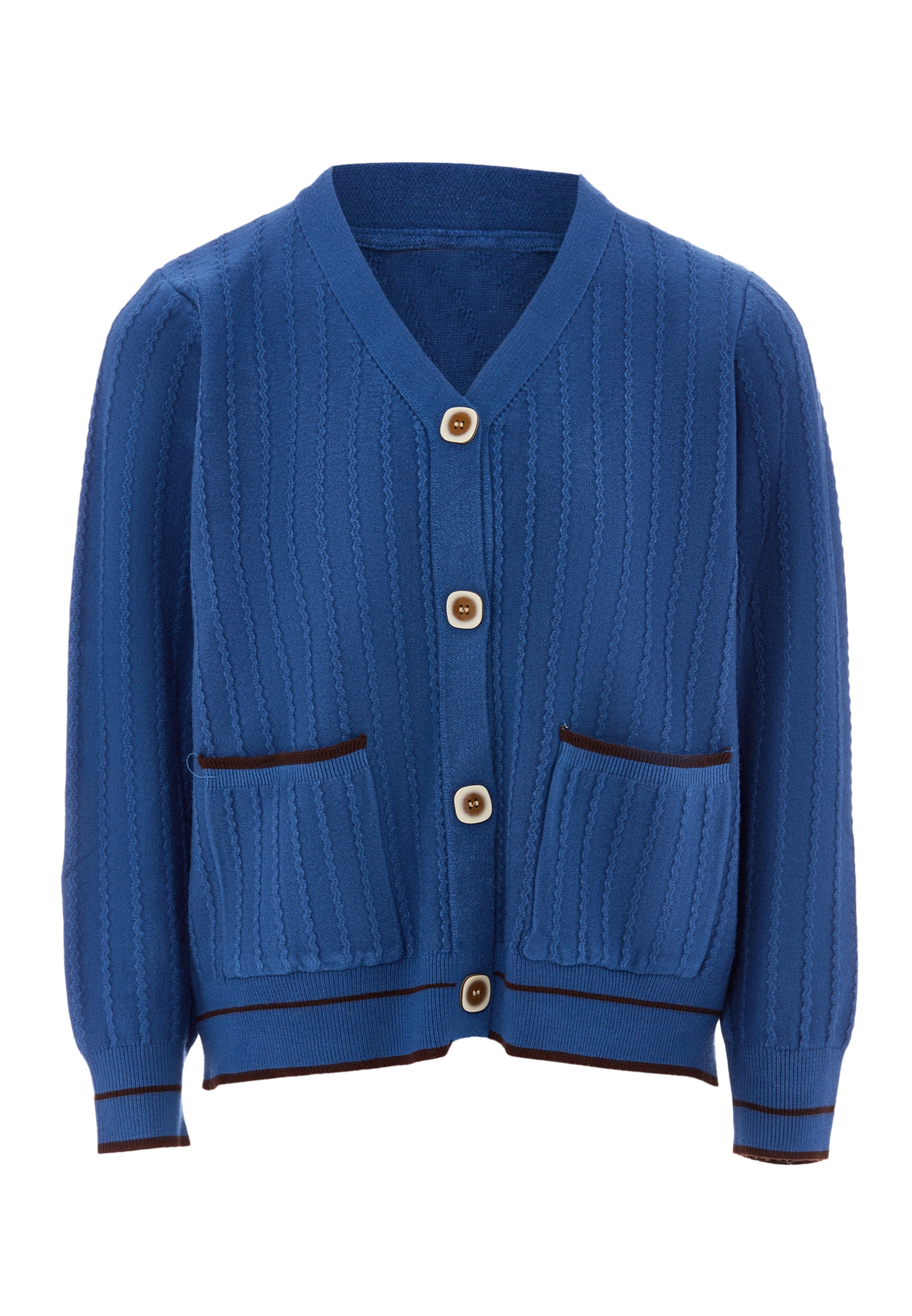 NALLY Strickjacke in Blau: Vorderseite