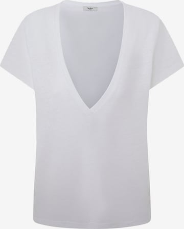 Pepe Jeans T-shirt 'LEIGHTON' i vit: framsida