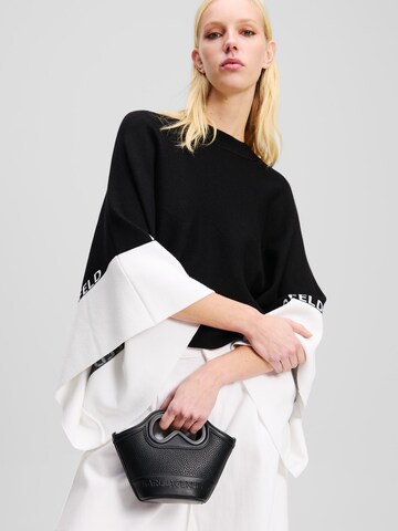 Karl Lagerfeld - Bolso de mano en negro: frente