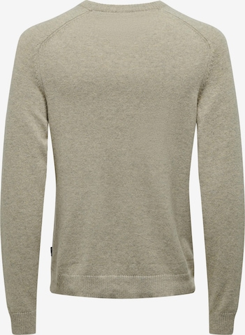 Only & Sons Sweater 'EDWARD' in Beige