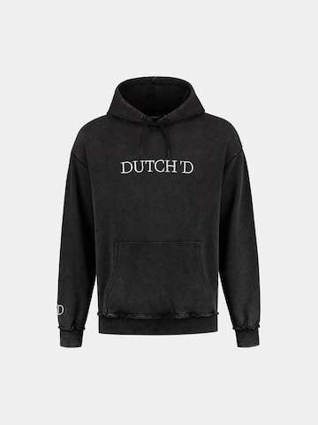 Dutch'D Sweatshirt 'Oversized Hoodie' in Zwart: voorkant