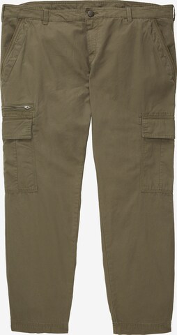 TOM TAILOR Men + Regular Cargo trousers in Green: front