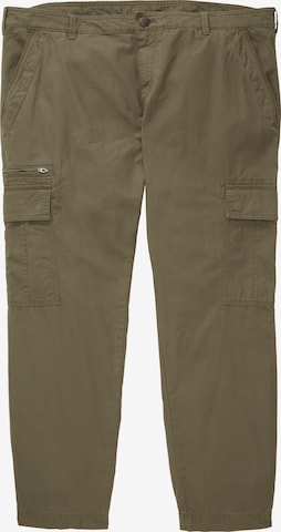 TOM TAILOR Men + - Regular Calças cargo em verde: frente